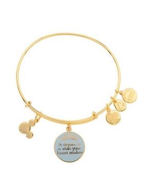 NWT! Disney Alex and Ani ‘A Dream is a Wish’ Charm Bangle Bracelet - Gold
